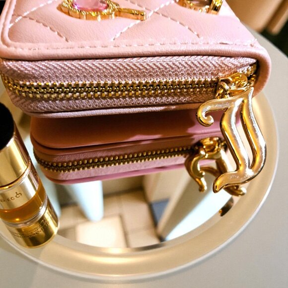 Juicy Couture Girls Only Dusty Blush Pink Zip Around Wallet NWOT - Picture 5 of 9